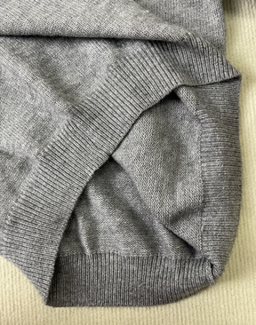 StrickSinn® - Grey plain long-sleeved sweater 