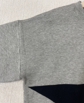 Naturlux® - Large Single Star Grey Long Sleeve Sweater