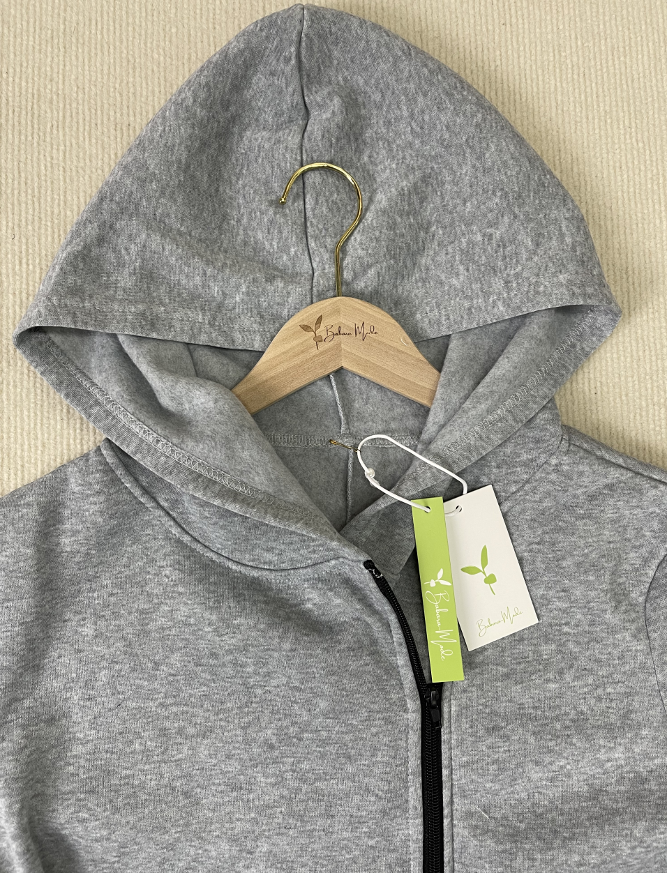 StrickSinn® - Comfortable grey long-sleeved hoodie outerwear