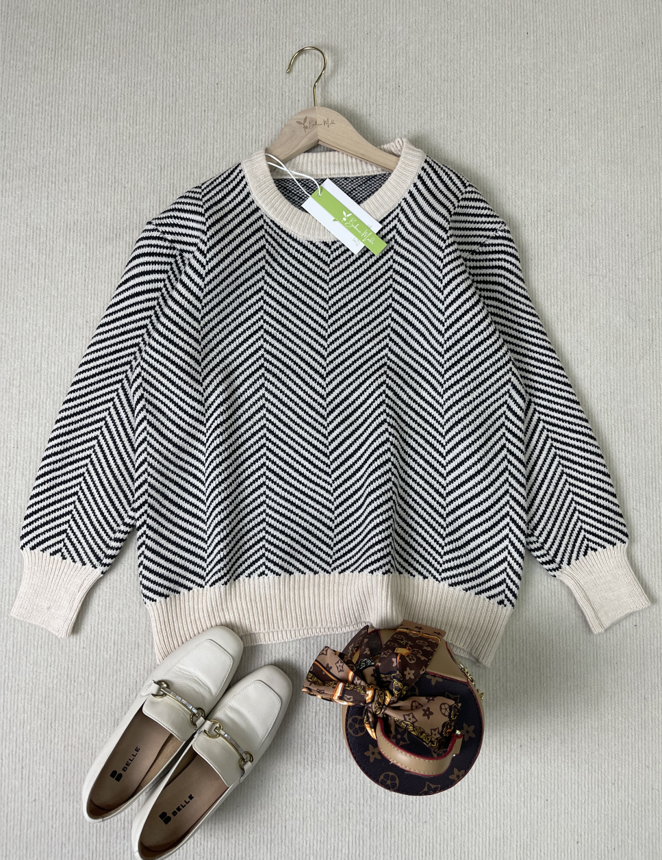 WinterStil® - Elegant long-sleeved sweater with print