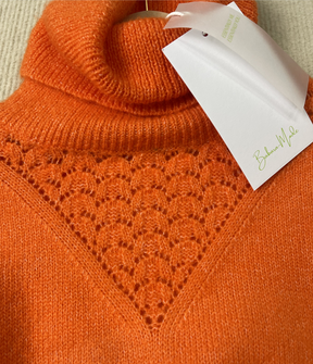 StrickSinn® - Orange plain turtleneck sweater