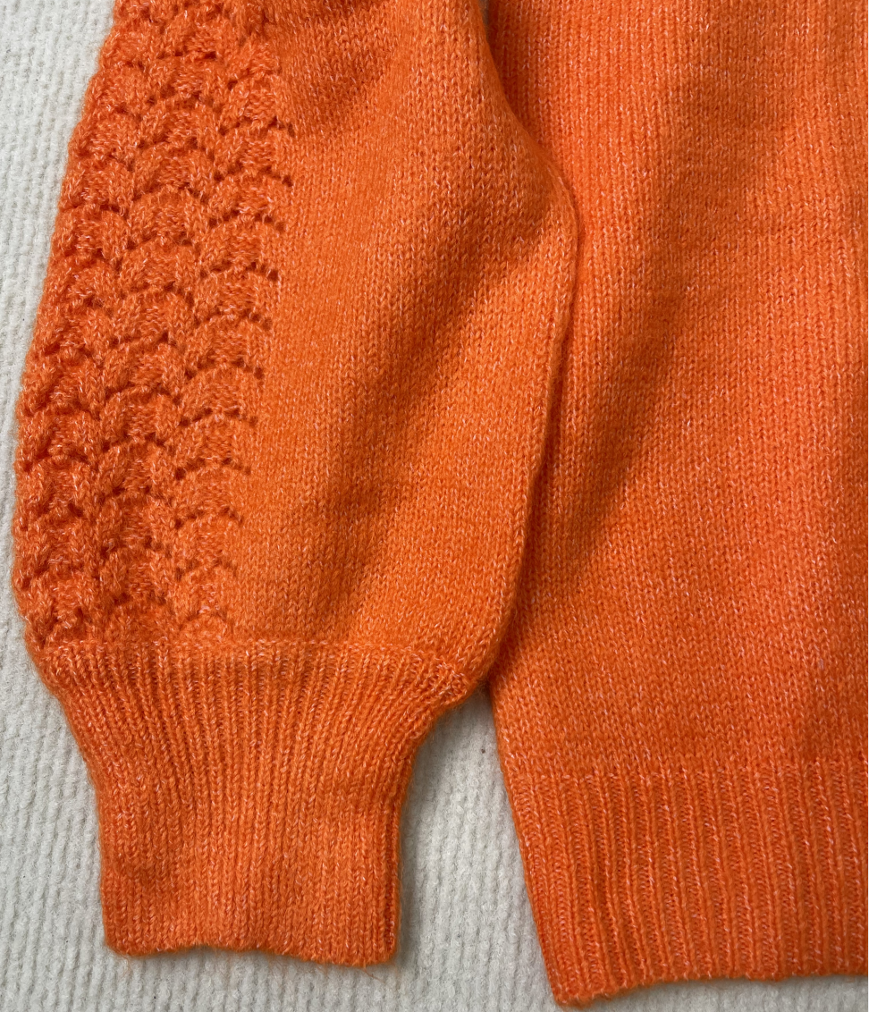 StrickSinn® - Orange plain turtleneck sweater