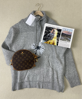 HerbstTrend® - Grey hoodie with floral print