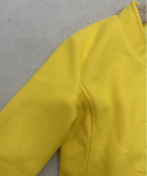 WinterTrend® - Yellow plain cardigan with long sleeves