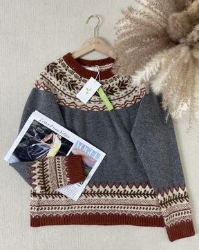 WinterTrend® - Long-sleeved sweater with stylish print