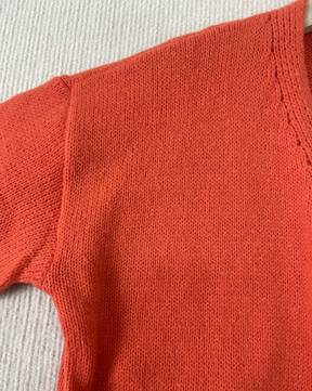 WinterTrend® - Orange plain cardigan with long sleeves