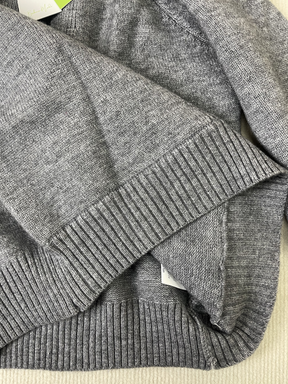 WinterTrend® - Grey long-sleeved V-neck sweater Twofer