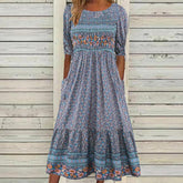 PureWear® - Boho Floral Midi Dress