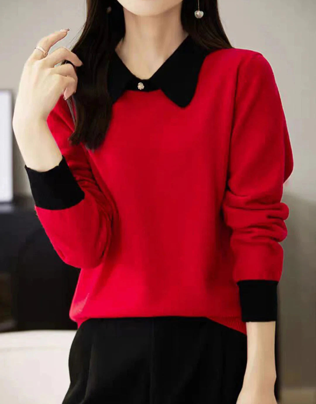 ReversStyle color contrast knit