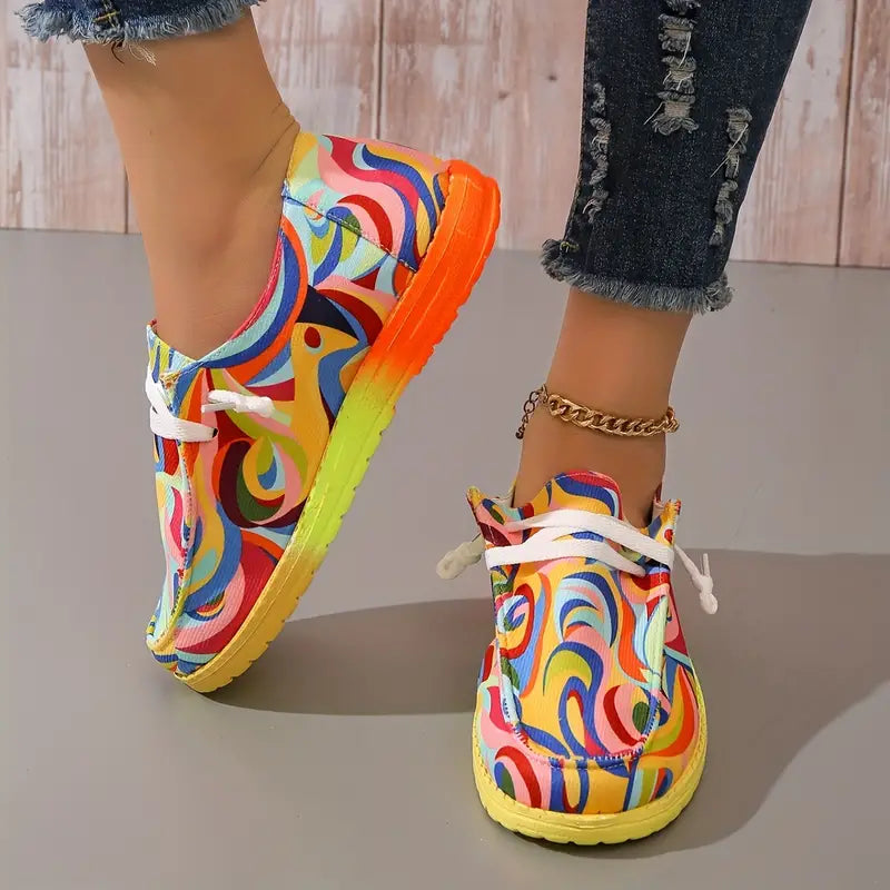 BioBlüte® - Psychedelic color swirl sports slipper