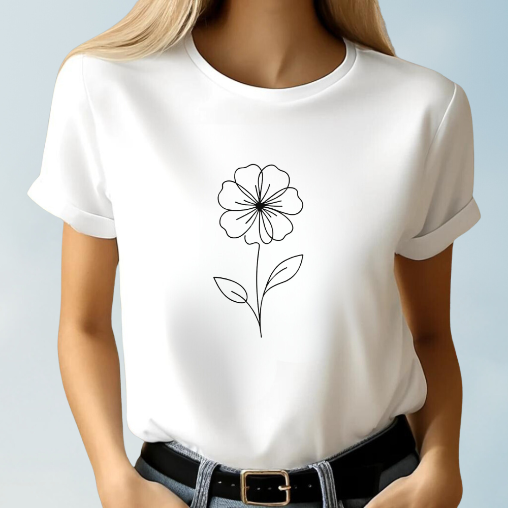 Minimalist Flower T-Shirt