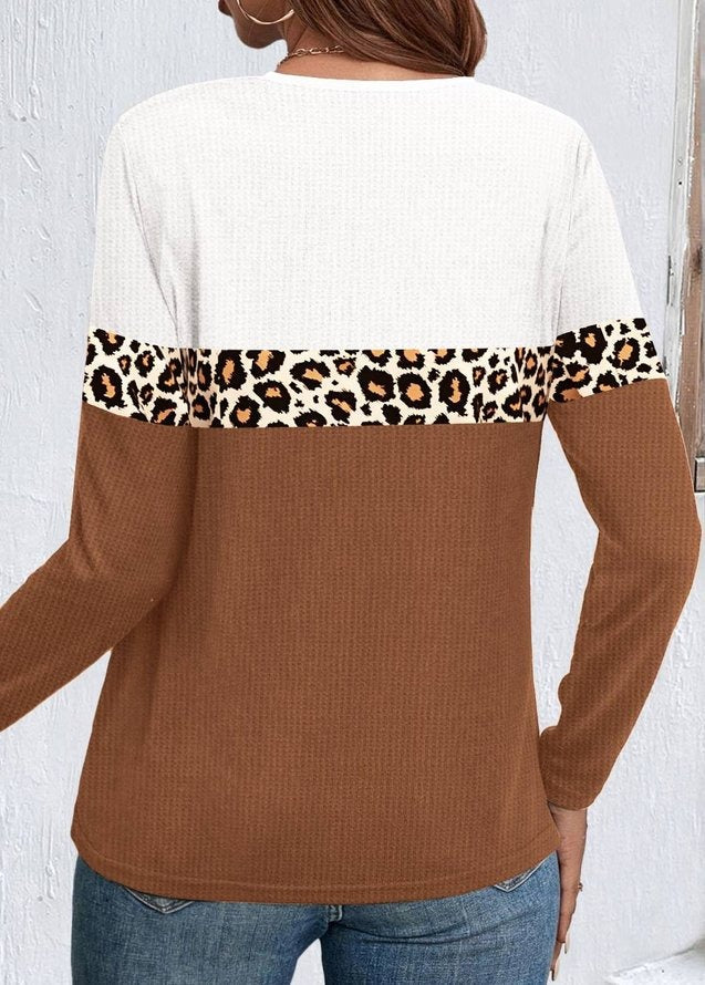 StrickSinn® - Long-sleeved top with leopard print 