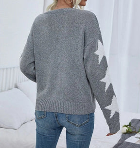 Lovja® - Basic print long sleeve sweater