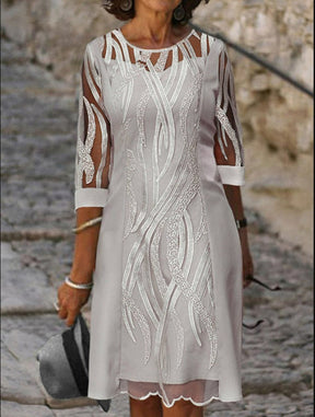 Raffiné® - Whispers midi dress with magical charisma, special sleeves and lace