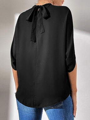 SpringStil® - Black short sleeve plain top