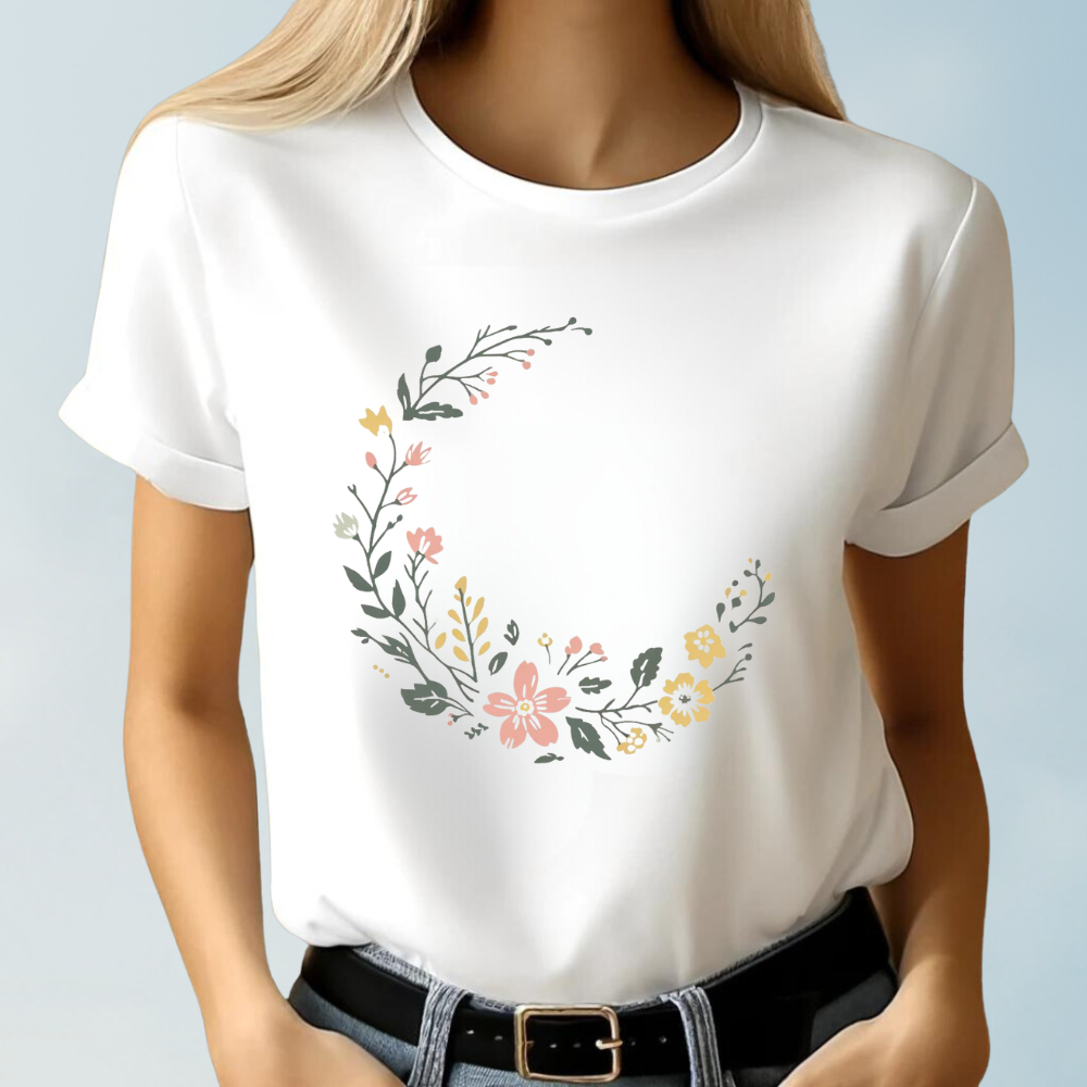 Flower wreath t-shirt