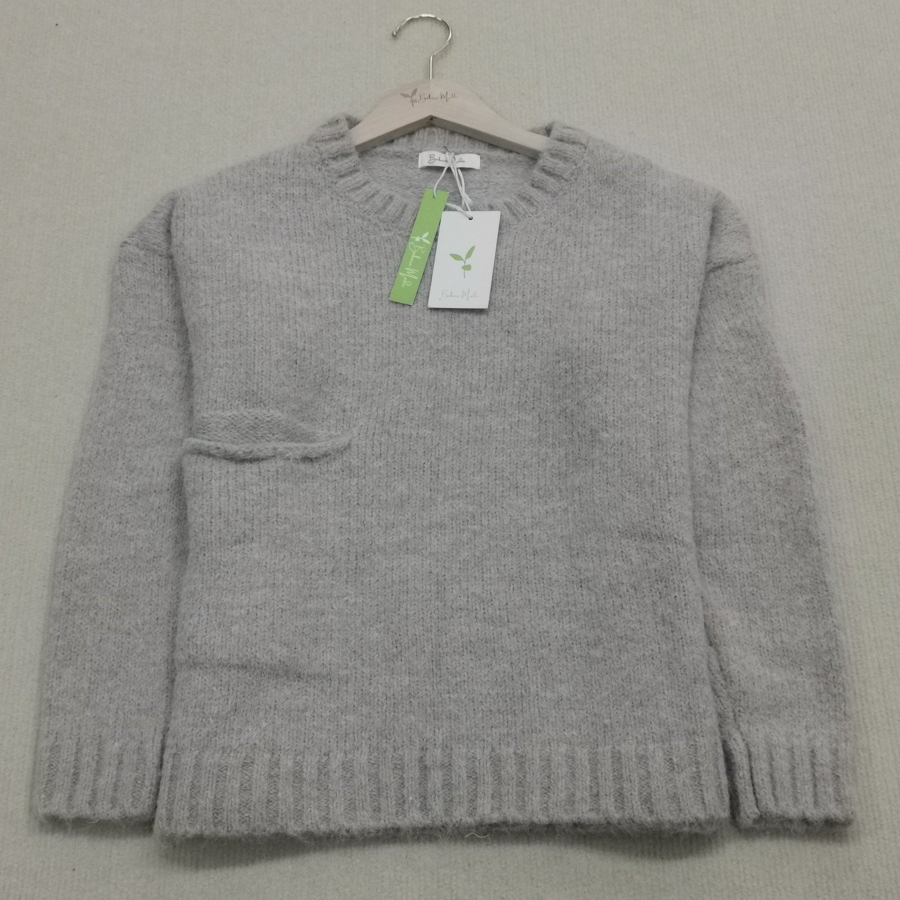 FallStil® - Oversize sweater with ivory pocket front