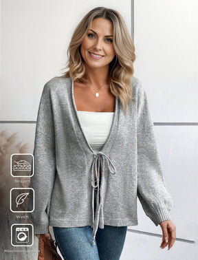 HerbstTrend® - Chic plain sweater with long sleeves