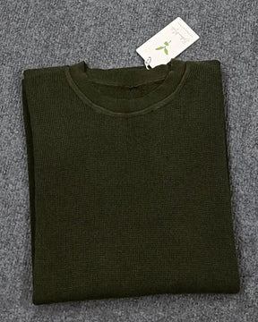 WinterStil® - Green round neck sweater with long sleeves