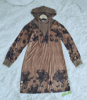 FallStil® - Modern Print Hoodie Mini Dress