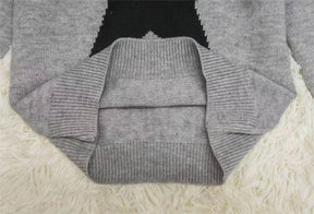 FallStil® - Comfortable grey sweater with high neckline