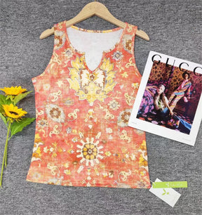 SpringStil® - Red sleeveless print top