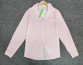 Monci® - Pink long-sleeved shirt with oversized shoulder straps