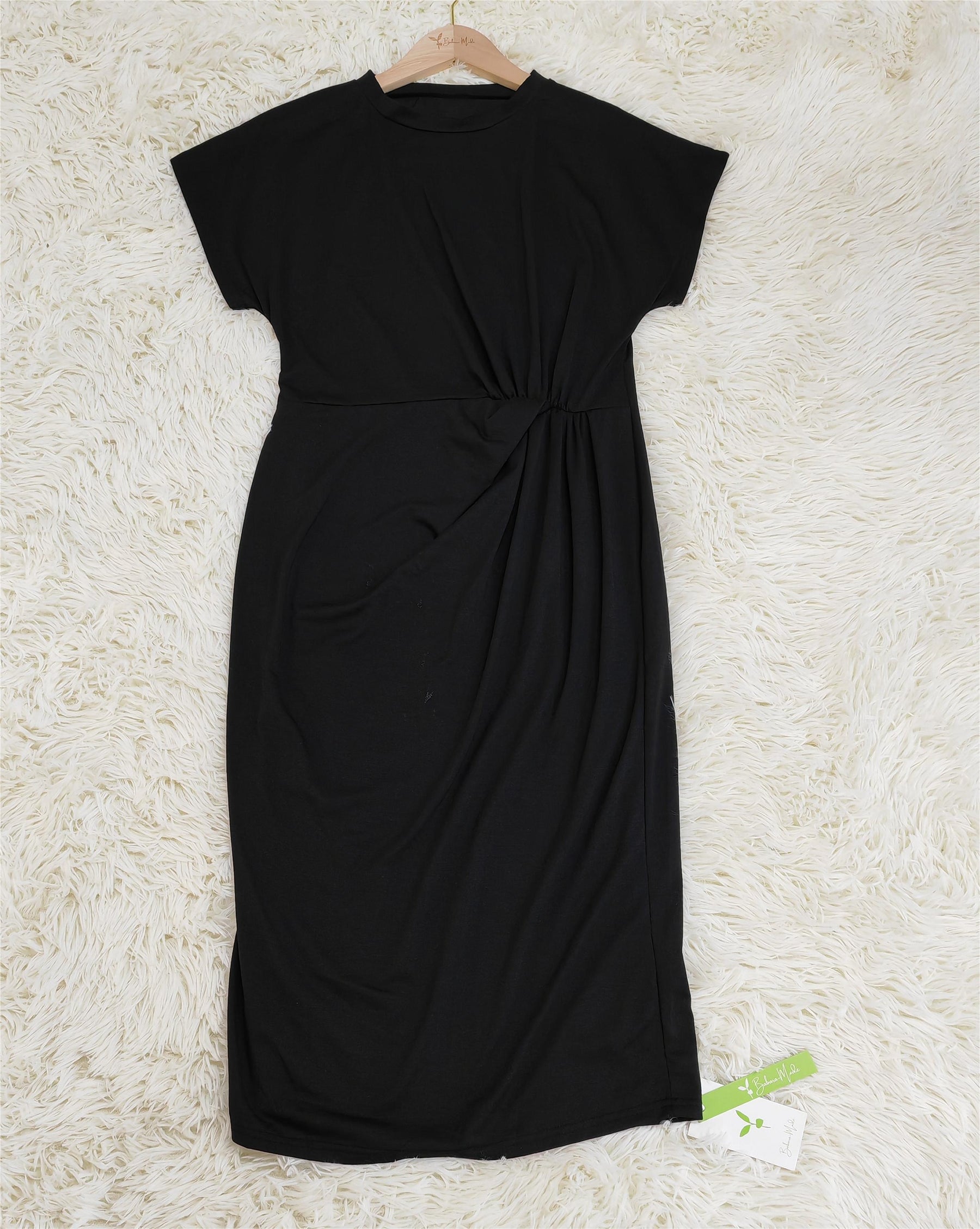 PureWear® - Plain shift dress with knotted back neckline