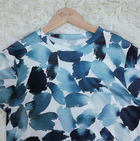 FallStil® - Blue printed short sleeve top