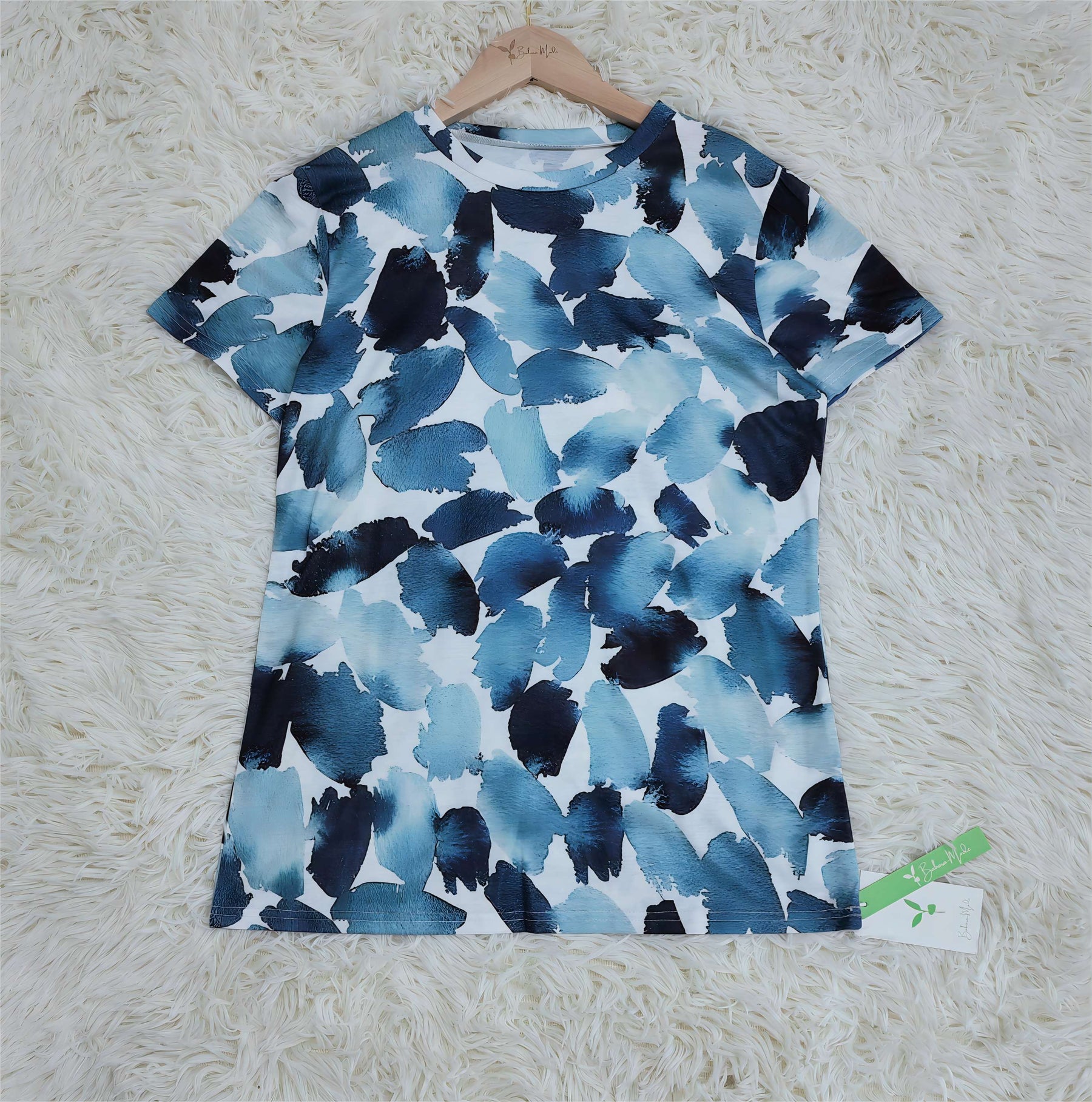 FallStil® - Blue printed short sleeve top