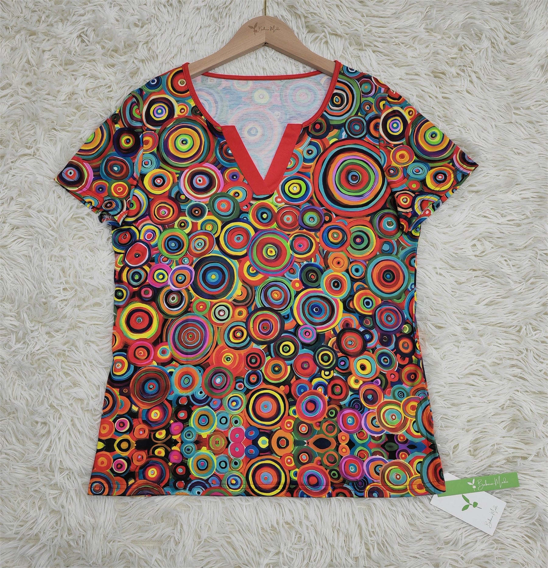 Naturlux® - Stylish multicolor short sleeve top