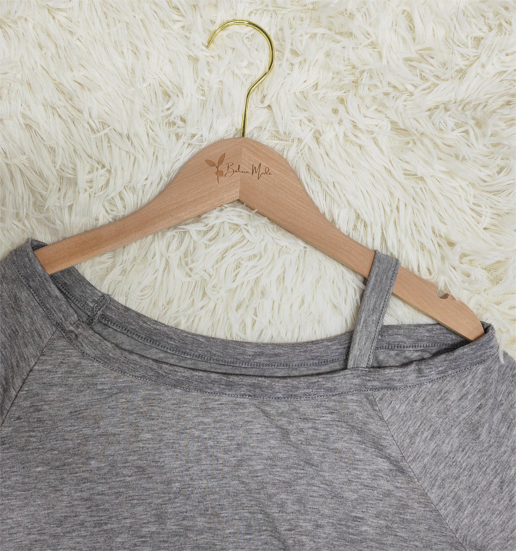 SpringStil® - Grey short sleeve plain top