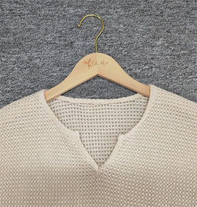 Purewear® - Apricot plain V-neck top