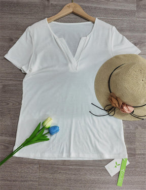 SpringStil® - White short sleeve plain top