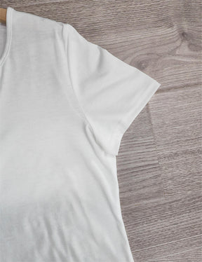 SpringStil® - White short sleeve plain top