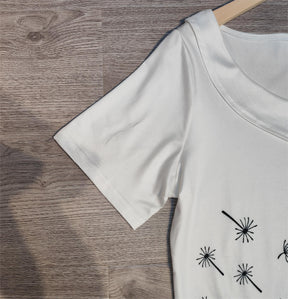 SpringStil® - White short sleeve print top