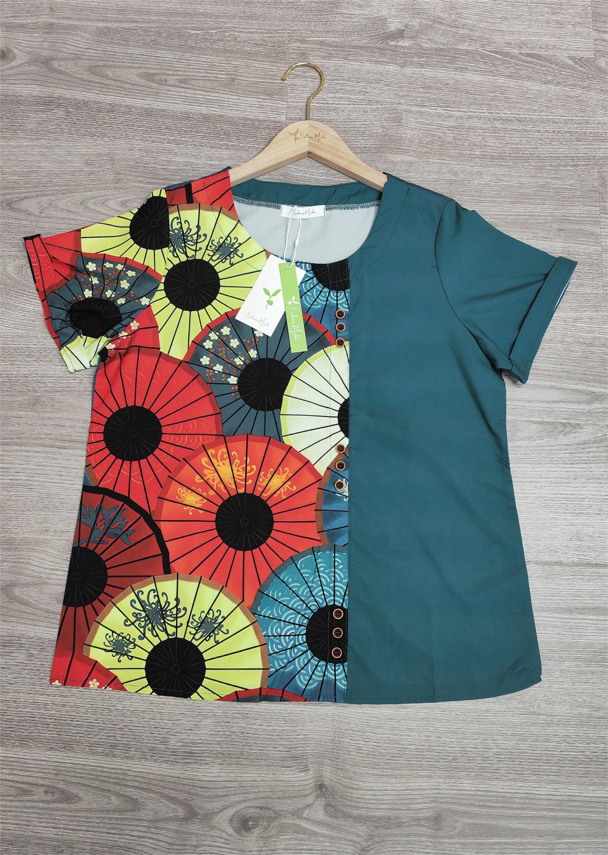 SpringStil® - Fresh Print Round Neck Top