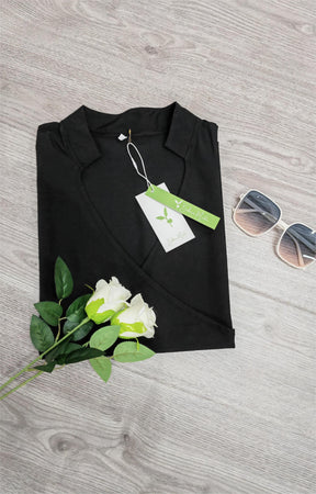 FallStil® - Black sleeveless plain top