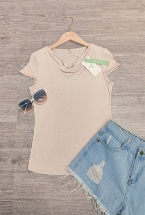 Naturlux® - Apricot plain short sleeve top