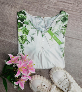 EcoExotica® - Trendy printed short sleeve top