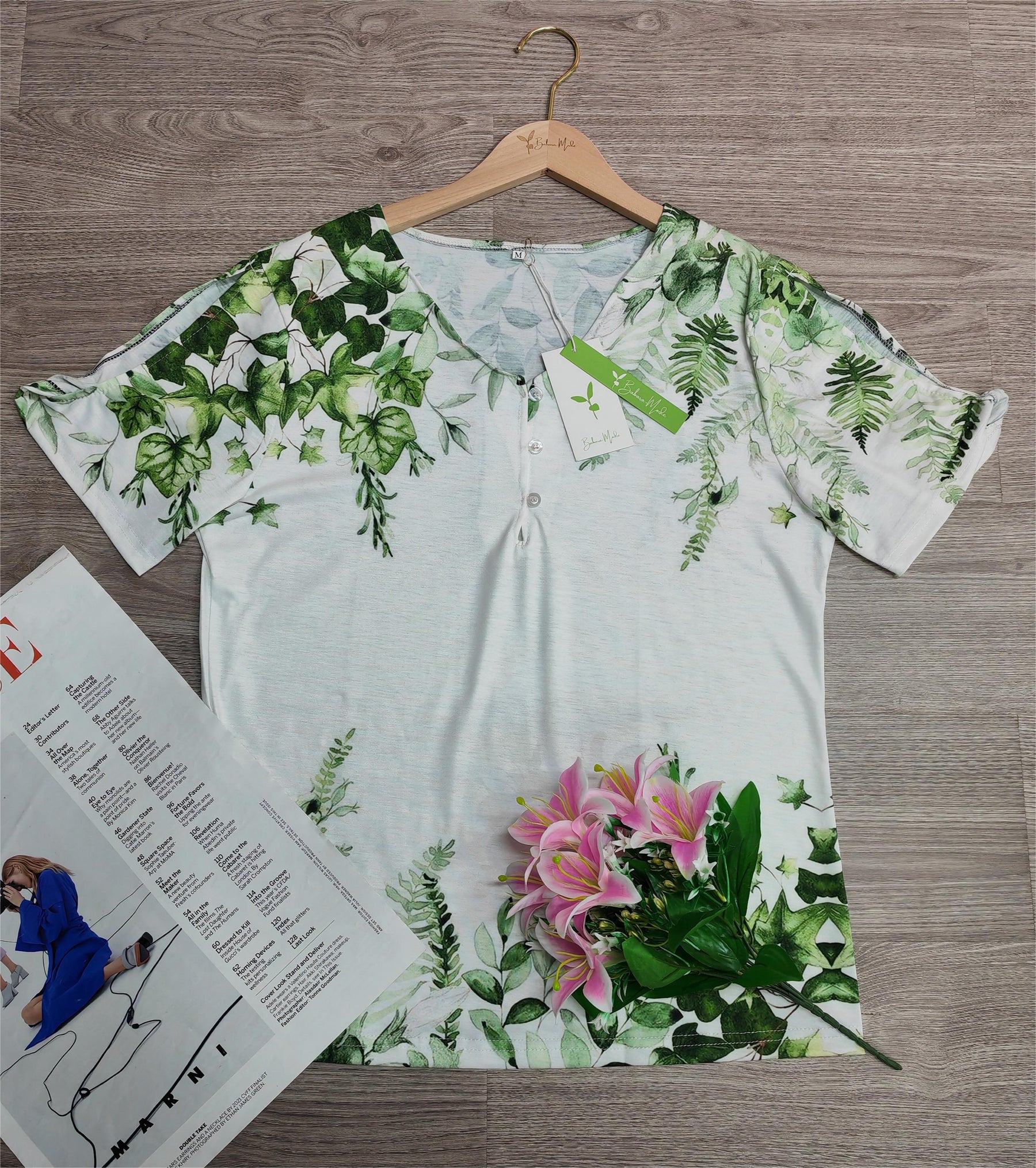 EcoExotica® - Trendy printed short sleeve top