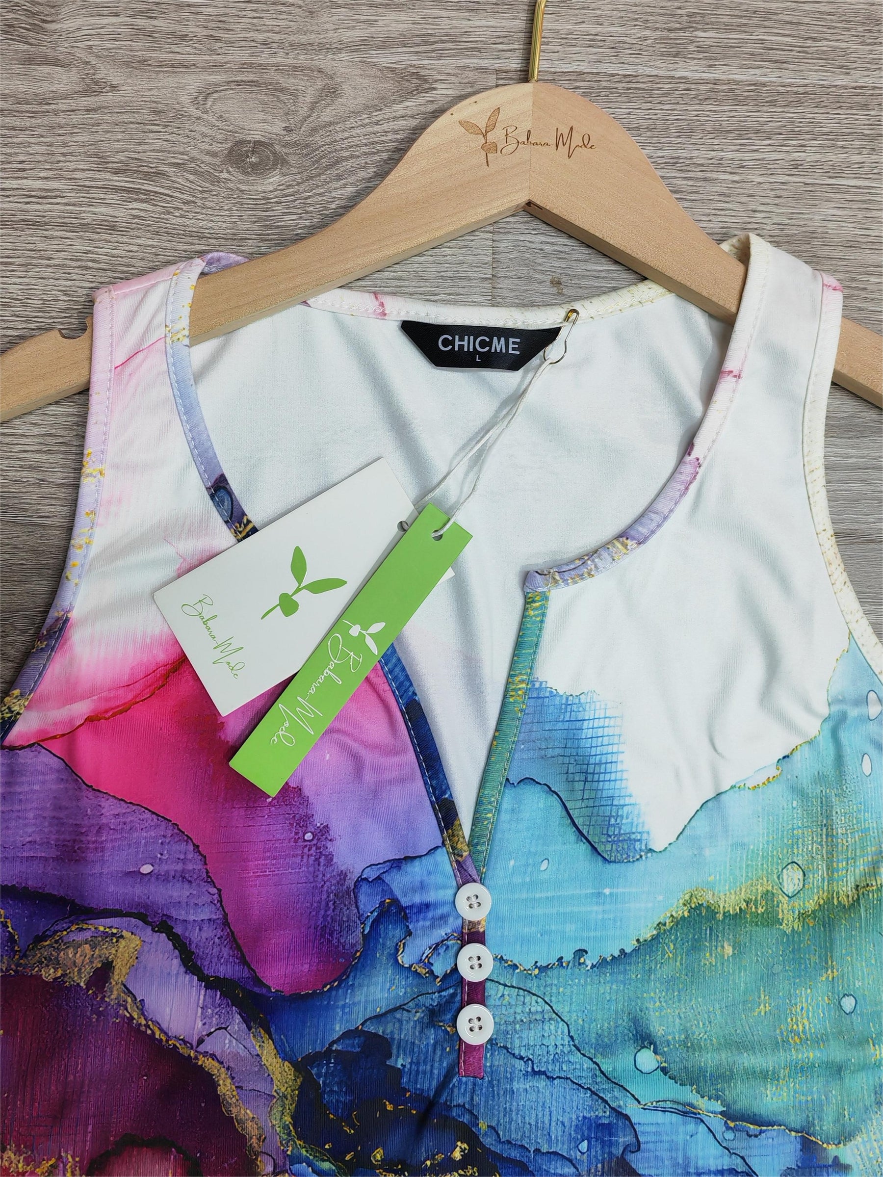 EcoExotica® - Casual sleeveless print top