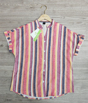 EcoExotica® - Casual short sleeve striped top