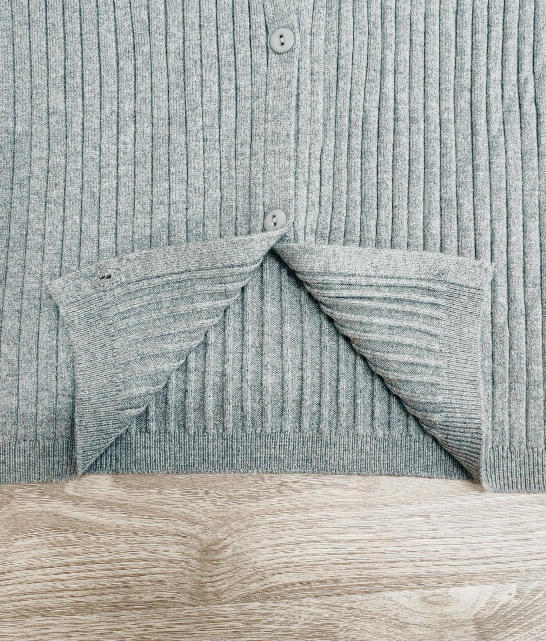 Naturlux® - Grey plain long sleeve sweater