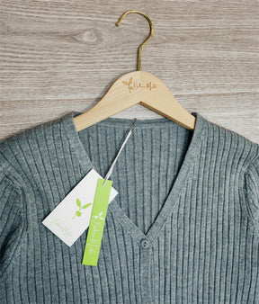 Naturlux® - Grey plain long sleeve sweater