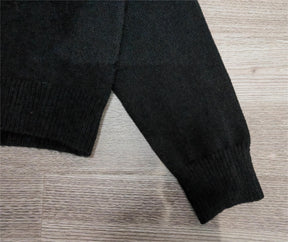 Naturlux® - Simple long-sleeved cardigan black plain