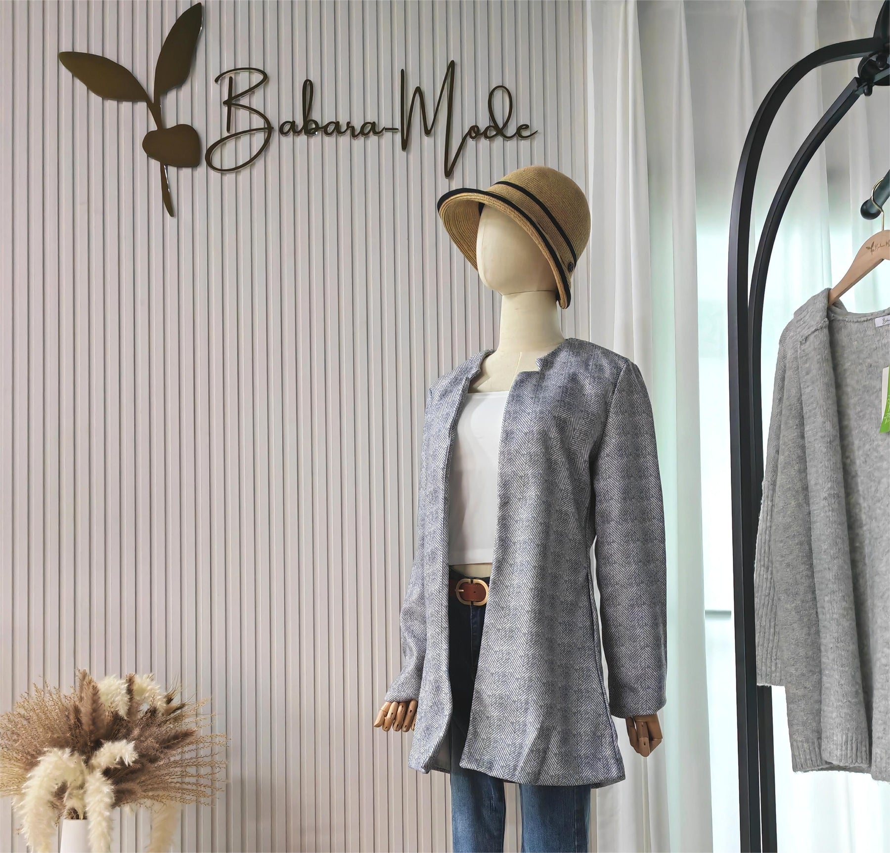 FallStil® - Simple long-sleeved blazer jacket in vintage look