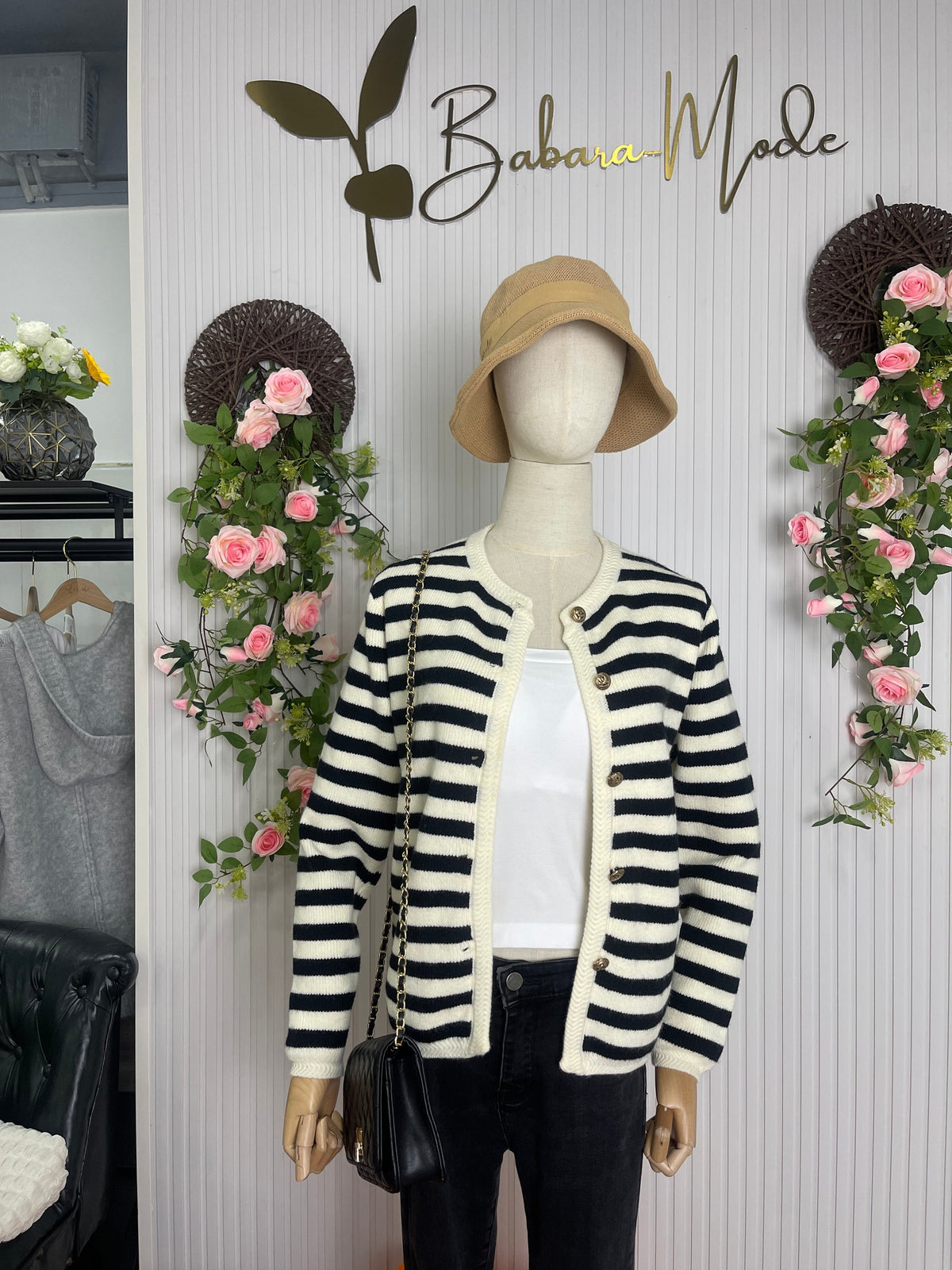 StrickSinn® - Chic long-sleeved striped cardigan 