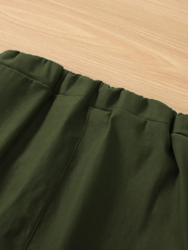 BioBlüte® - Olive green cargo jogging comfort pants