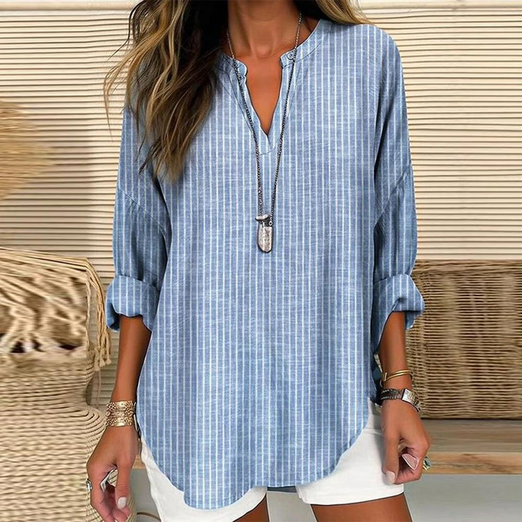 BlütenBliss® - Stylish blue long-sleeved top